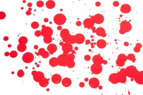 Red drops on white Stock Photos