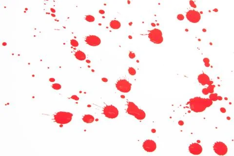 Red drops on white Stock Photos