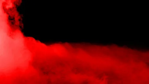 Red Dry Ice Smoke Video stock 124206885