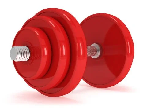 Red Dumbbell Stock Illustration