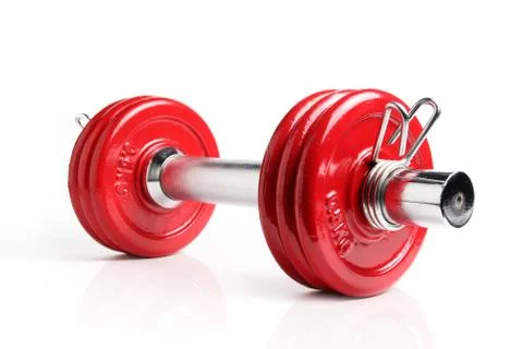 Red dumbbell Stock Photos