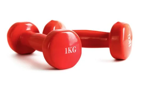 Red dumbbell Stock Photos