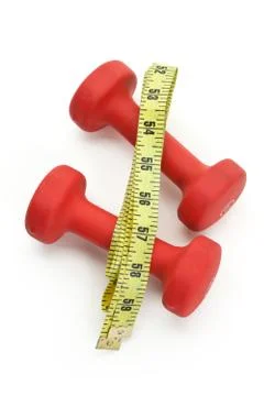 Red Dumbbell Stock Photos