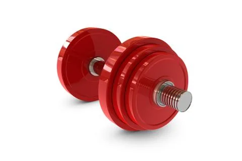 Red dumbbell weight Stock Illustration