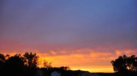 Red Dusk Sunset Clouds in 4K Stock Footage 53165834