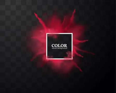 Red dust explosion with text vector illustration Stock Illustration