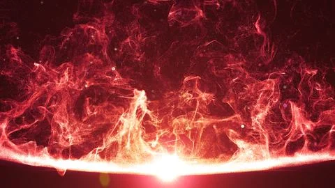 Red dust particles burst Stock Photos