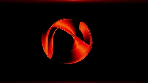 Red Dynamic Rotational Motion with Flare 動画素材 89556416