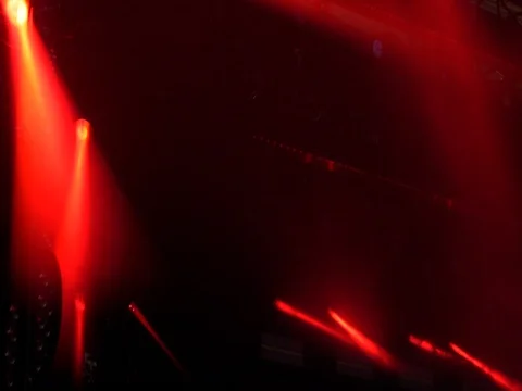 Red Dynamic Stage Lights Stock Footage 76411390