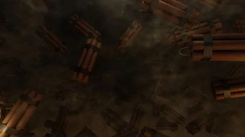 Red Dynamite Cluster Of Bombs Illustrazione stock