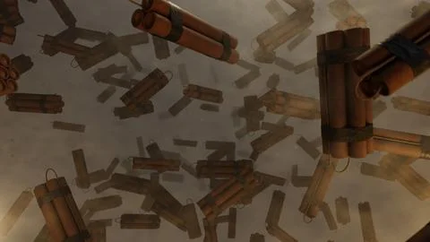 Red Dynamite Cluster Of Bombs Stock Photos