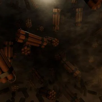 Red Dynamite Cluster Of Bombs Stock Photos