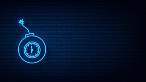 Red dynamite pack with electric time bomb, TNT. Motion graphics. Stock Footage 158821220