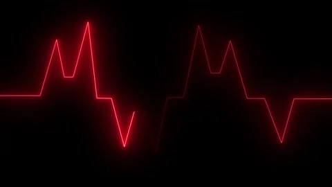 Red e c g heartbeat line graph pulse on black background medical health mon.. 動画素材 331566170