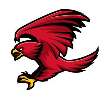 Red eagle mascot vector illustration Stock Illustration
