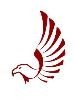 Red eagle with wings Stock Illustration