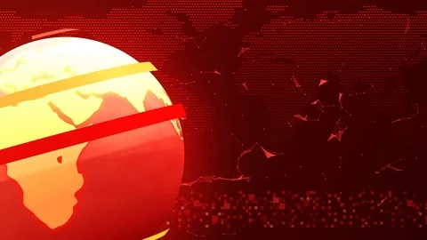Red earth globe modern looping animation background Stock Footage 84628336