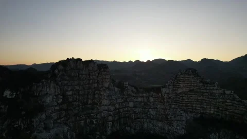 Red Earth Valley Glowing At Sunset in Dongchuan, China Stock Footage 344038208