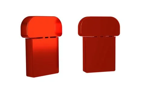 Red Easter cake icon isolated on transparent background. Happy Easter. Illustrazione stock