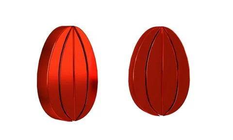 Red Easter egg icon isolated on transparent background. Happy Easter. 스톡 일러스트