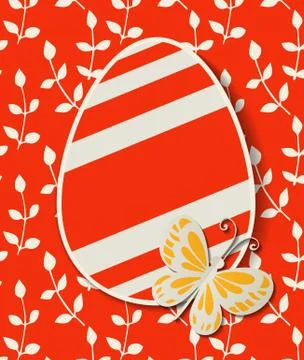 Red easter egg Stock Illustration