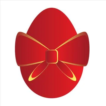 Red easter egg Stock Illustration