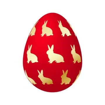 Red Easter Egg Stock Illustration