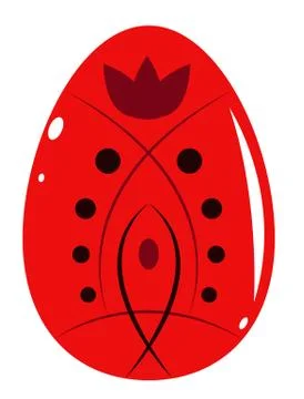 Red Easter egg Stock Illustration