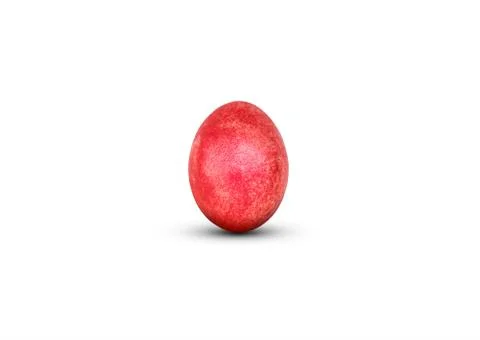 Red easter egg isolated Stock Photos