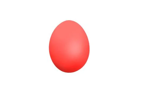 Red easter egg isolated on white background Stock Illustration