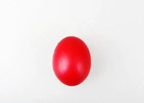 Red Easter Egg Isolated On White Stock Photos