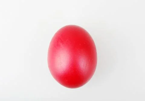 Red Easter Egg Isolated On White Stock Photos
