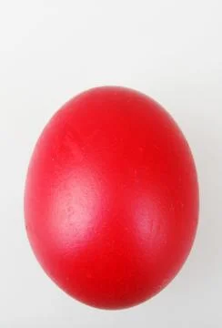 Red Easter Egg Isolated On White Stock Photos