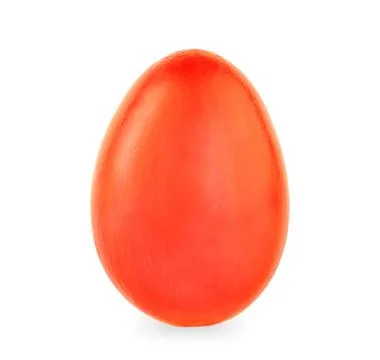 Red Easter egg. Isolated on white background Foto stock