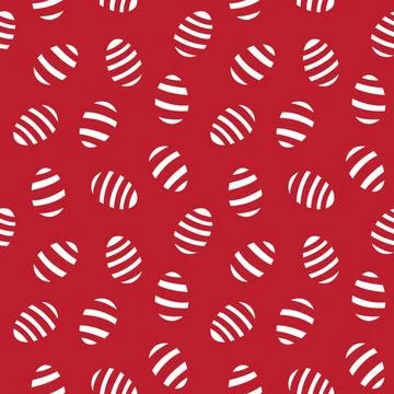 Red Easter Egg Seamless Pattern Background 스톡 일러스트