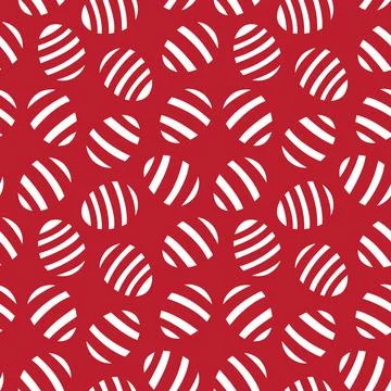 Red Easter Egg Seamless Pattern Background Stock Illustration