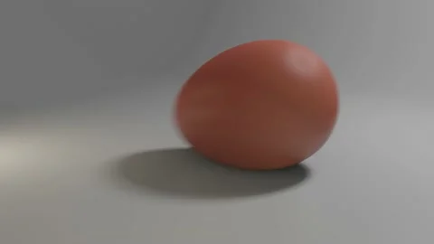 Red Easter egg, spins and stops Stock Footage 150804710
