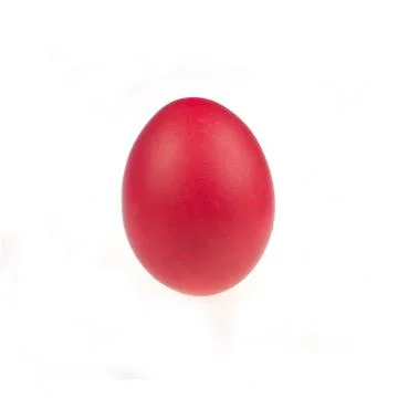 Red Easter egg on white background Stock Photos