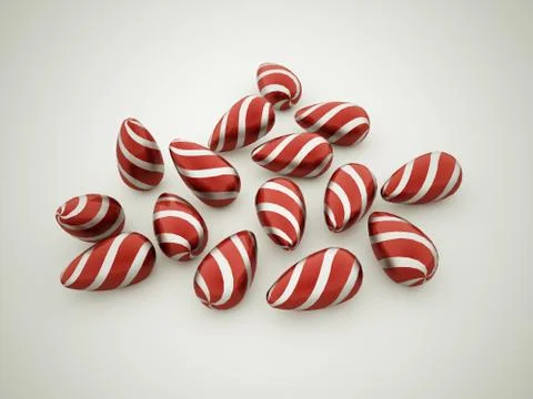 Red easter eggs concept rendered Stockillustratie