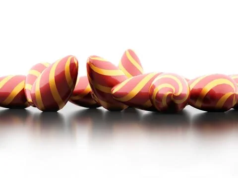 Red easter eggs concept rendered isolated on white background Stockillustratie