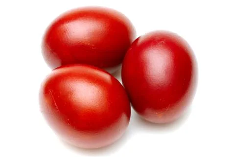 Red easter eggs Stock Photos