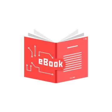 Red ebook icon Stock Illustration