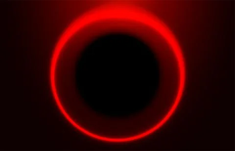 Red eclipse. Glowing circle on a dark background 스톡 일러스트