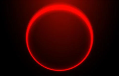 Red eclipse. Glowing circle on a dark background 스톡 일러스트