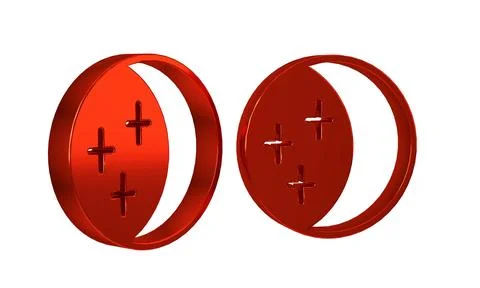 Red Eclipse of the sun icon isolated on transparent background. Total sonar.. 스톡 일러스트