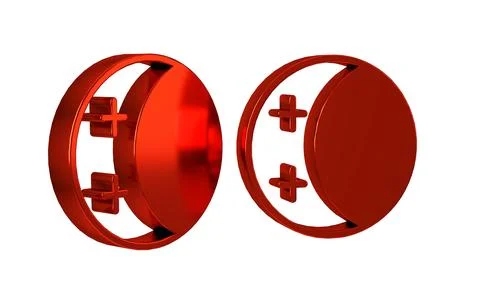 Red Eclipse of the sun icon isolated on transparent background. Total sonar.. 스톡 일러스트