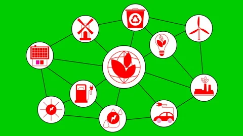 Red eco green Stock Footage 205363347