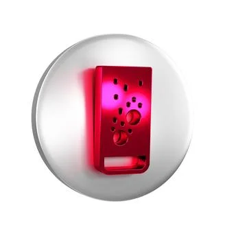 Red Effervescent aspirin tablets dissolve in a glass of water icon isolated.. 库存插图