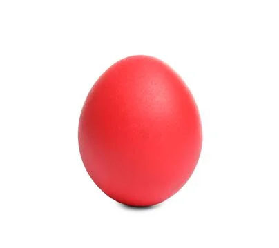 Red egg for Easter celebration isolated on white Stock Photos