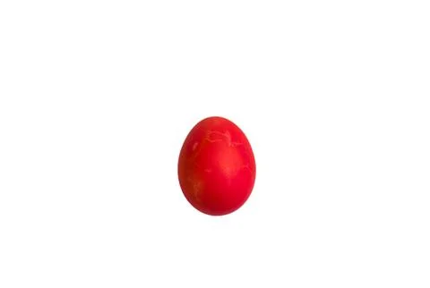 Red egg for Easter holiday on a white background isolate Stock Photos